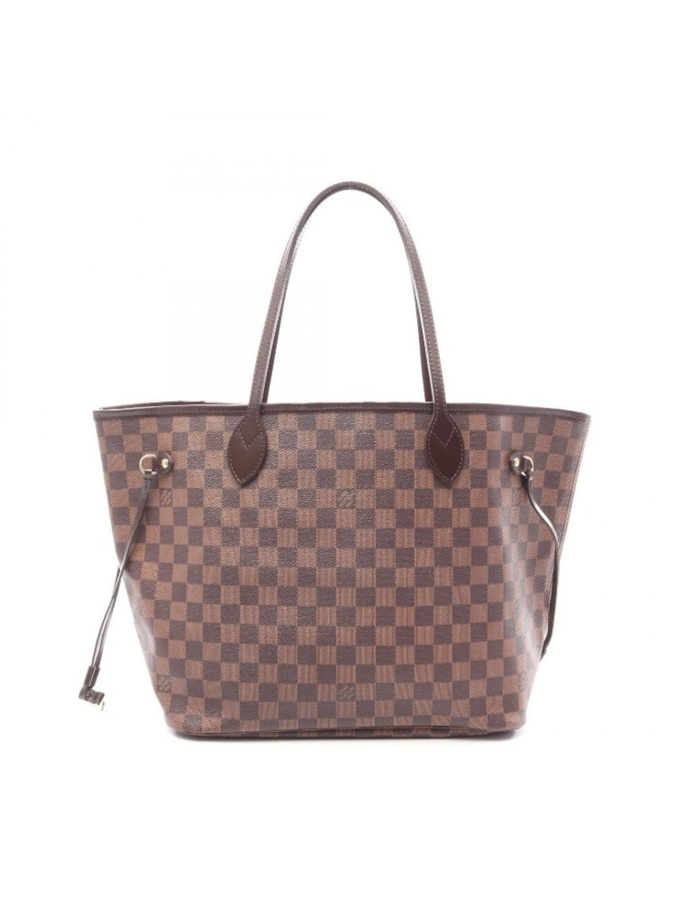 Louis Vuitton Tote Bag Neverfull MM Damier Ebene Cerise Leather